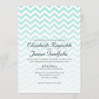 Modern Chevron Wedding Invitations