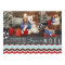 Modern Chevron Zig Zag Joyeux Noel Christmas Photo
