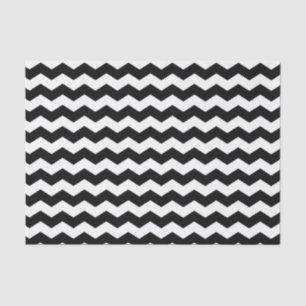 Modern Chevron Zigzag Black and White Pattern  Tissue Paper