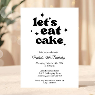 Modern Chic 18th Birthday Invitation Minimalist