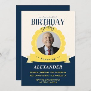 Modern Chic 97th birthday invitation 