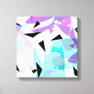 modern chic abstract art collage style canvas print