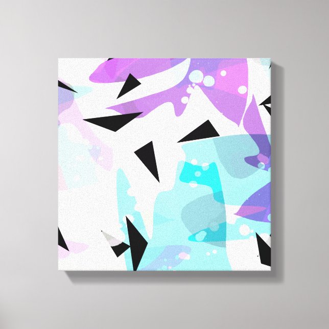 modern chic abstract art collage style canvas print (Front)