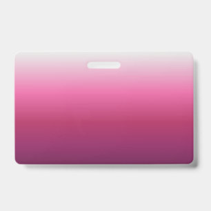 modern chic abstract magenta burgundy maroon ombre ID badge