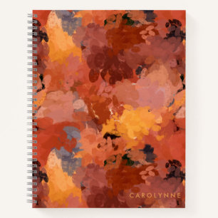 Modern Chic Abstract Terracotta Rust Brown Notebook