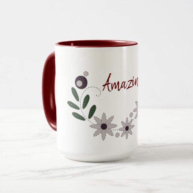 Modern Chic Amazing Floral  Mug (Front Left)