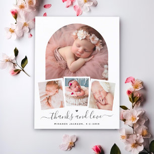 Modern Chic Arch Baby Shower Thank You Photo Postcard