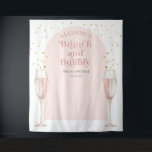 Modern chic Arch champagne bridal shower backdrop Tapestry<br><div class="desc">Pink Elegant modern arch brunch and bubbly Bridal Shower backdrop. This chic stylish photo booth backdrop is a perfect choice for modern ,  simple and elegant themed bridal shower brunch and luncheon for all seasons.</div>