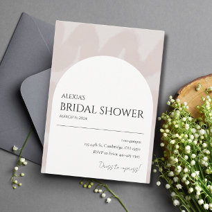 Modern Chic Arch Neutral Bridal Shower Invitation