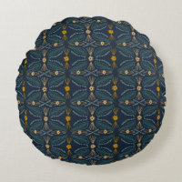 Modern Chic Artsy Pattern Navy Green Gold