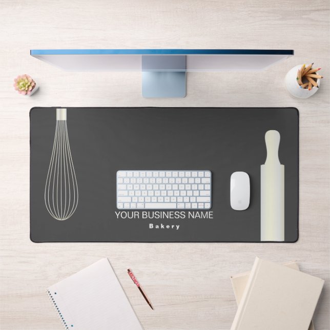 Modern Chic Bakery Pastry Chef Baking Business Desk Mat (Office 1)