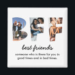Modern Chic Best Friends 3 Photo Magnet<br><div class="desc">Friendship should be celebrated. This modern and chic ref magnet features 3 favourite photo of you and your best friend. Personalise the pictures and text to your own liking. A perfect gift for your best friend.</div>