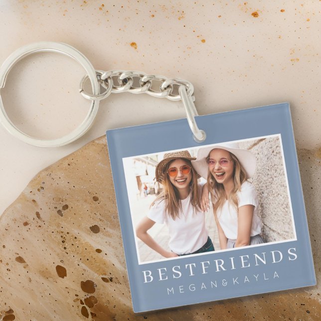 Modern Chic Best Friends BFF Photo Key Ring (Creator Uploaded)