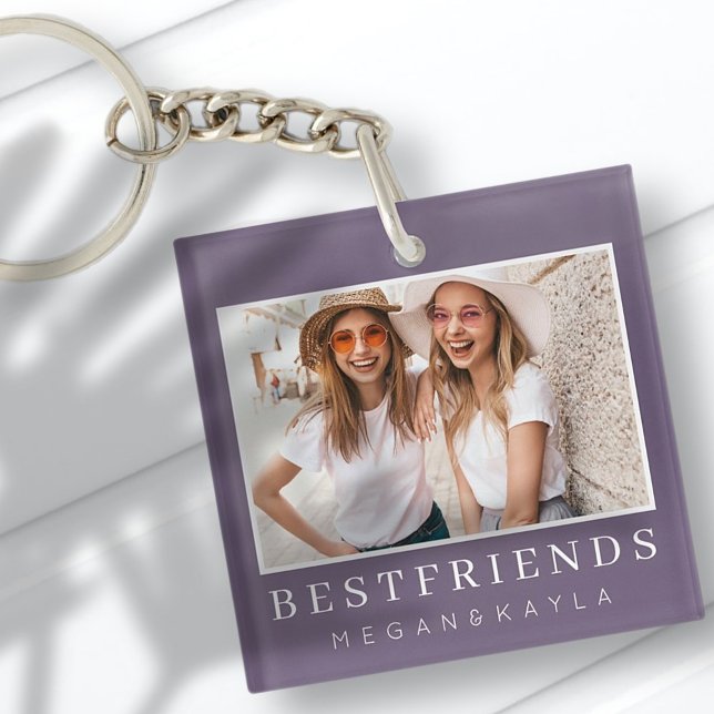 Modern Chic Best Friends BFF Photo Key Ring (Creator Uploaded)