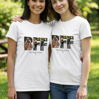 Modern Chic BFF Photo Collage Besties T-Shirt
