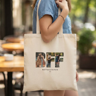 Modern Chic BFF Photo Collage Besties Tote Bag