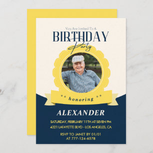 Modern Chic birthday 81st birthday Invitation