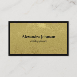 Modern Chic Black and Gold Foil Luxury Business Ca Card