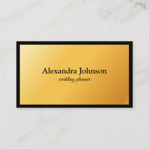 Modern Chic Black and Gold Foil Luxury Business Ca Card