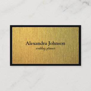Modern Chic Black and Gold Foil Luxury Business Ca Card