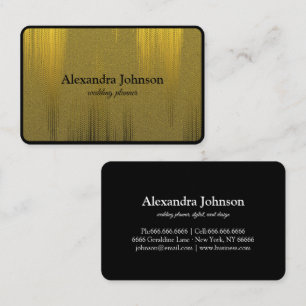 Modern Chic Black and Gold Foil Luxury Business Ca Card