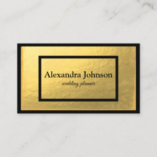 Modern Chic Black and Gold Foil Luxury Business Card