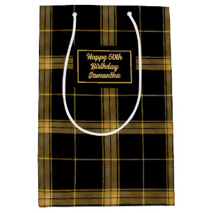 Modern Chic Black and Gold Gift Bag Design