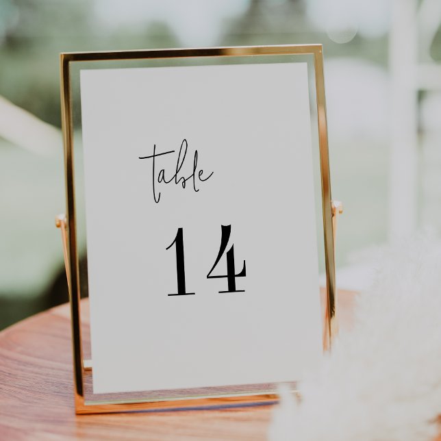 Modern Chic Black and White 5x7" Table Numbers (Creator Uploaded)
