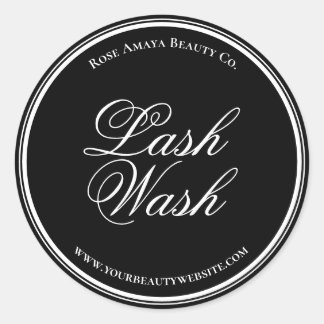 Modern Chic Black And White Lash Cleanser Label