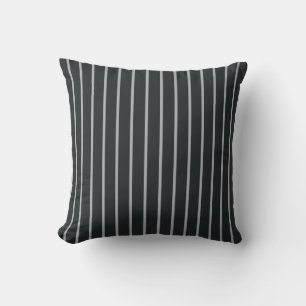 Modern chic black and white stripes pillow
