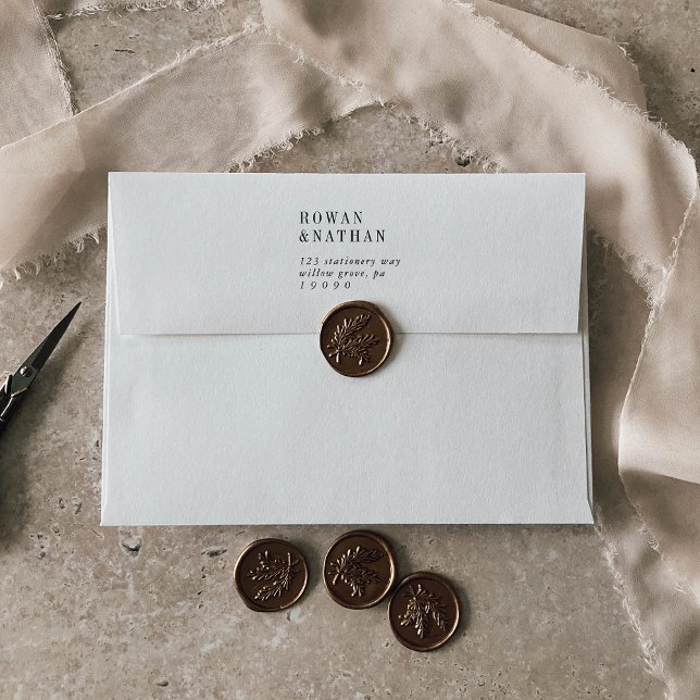 Modern Chic Black and White Wedding Envelopes (Creator Uploaded)