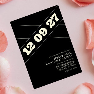 Modern Chic Black Bold Typography Invitation
