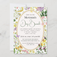 Modern chic boho bright wild flowers