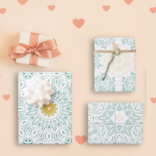 Modern Chic Boho Floral Sweet 16 Birthday Party Wrapping Paper Sheet (Creator Uploaded)