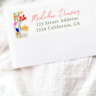 Modern chic boho wild flowers graduation