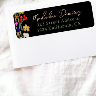 Modern chic boho wild flowers graduation