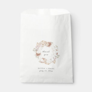 Modern Chic Botanical Wreath Wedding Favour Bags