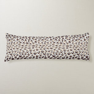 Modern chic brown cheetah print pattern monogram body cushion
