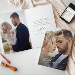 Modern Chic Calligraphy 2 Photo Wedding Folded Thank You Card<br><div class="desc">Simple and modern calligraphy wedding thank you folded photo card.  Perfect for weddings,  birthdays,  graduations,  and other events. For more advanced customisation of this design,  please click the BLUE DESIGN TOOL BUTTON.</div>