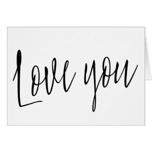 Modern chic calligraphy "Love you"