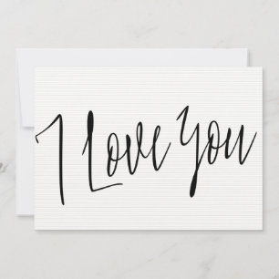 Modern Chic Calligraphy Style "I love you"