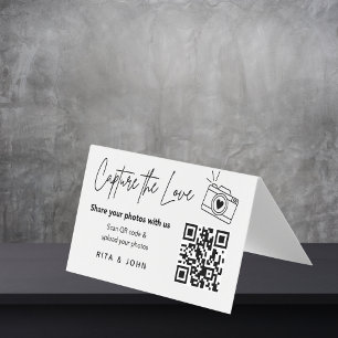 Modern Chic Capture The Love QR code Folded Card