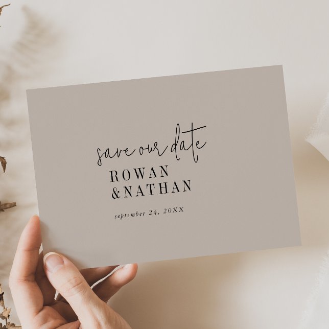 Modern Chic COLOR EDITABLE Wedding Save The Date (Creator Uploaded)