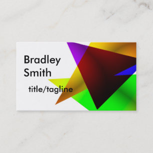 modern chic colourful geometric business card
