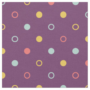 Modern chic colourful polka dots geometric pattern fabric