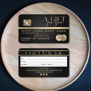 Modern Chic Credit Card Gift Card Certificate 