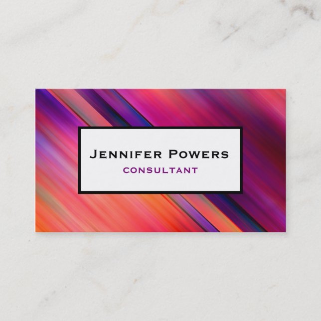modern chic custom business card colourful bold (Front)
