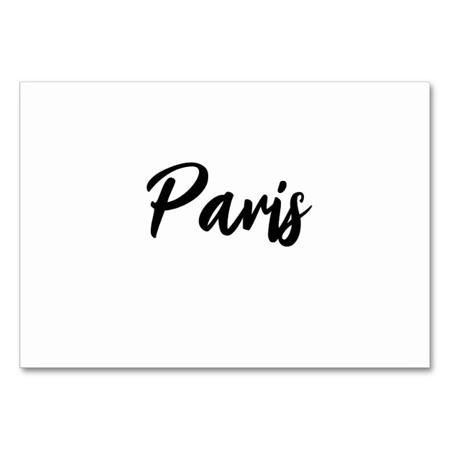 Modern Chic Custom Travel Wedding Table Name Table Number (Front)