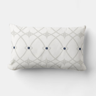 Modern chic decorative blue and white ikat pillow
