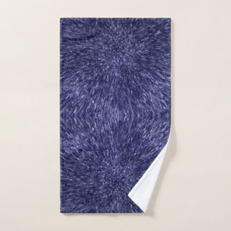 Modern, chic design in dark blue, glitter effect hand towel